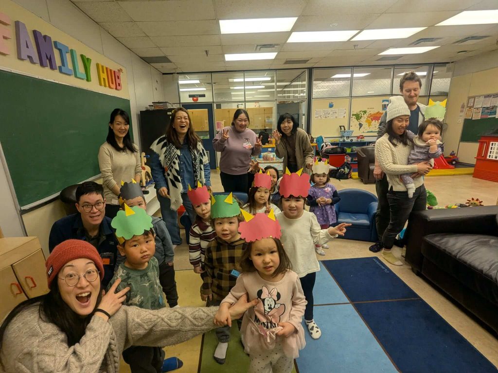 鬼のお面集合写真